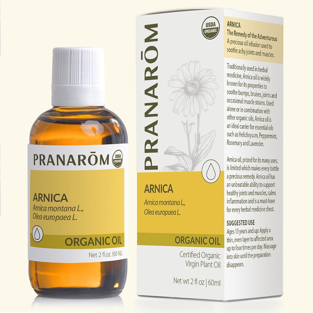 Pranarom - USDA Certified Organic French Arnica Virgin Plant Oil - 2 fl oz Glass Bottle - Massage Oil for Body Pranarom buy supplements canada