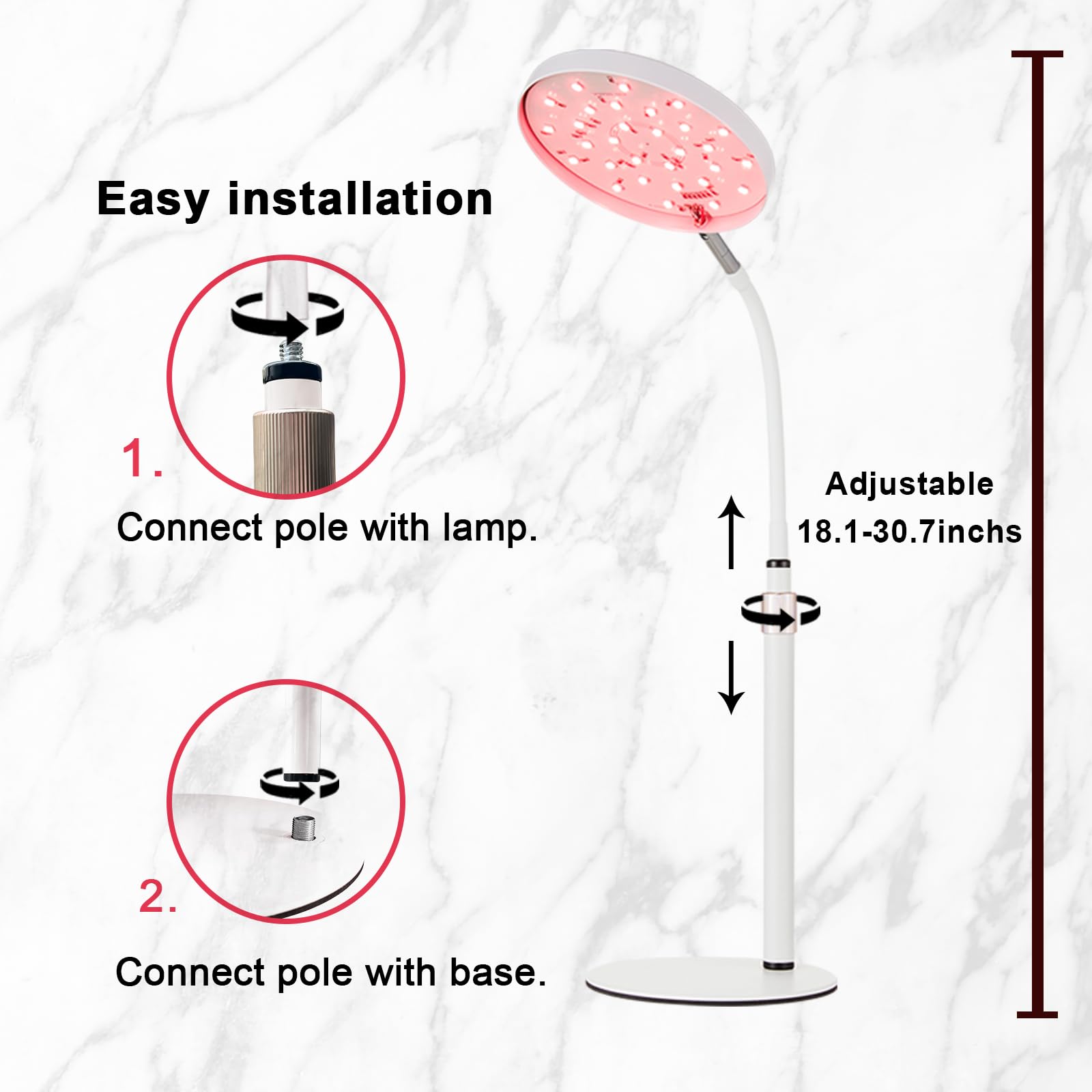 Akarishin Red Light Therapy Lamp for Face- Facial and Body Treatment with Adjustable Height Stand Akarishin buy supplements canada