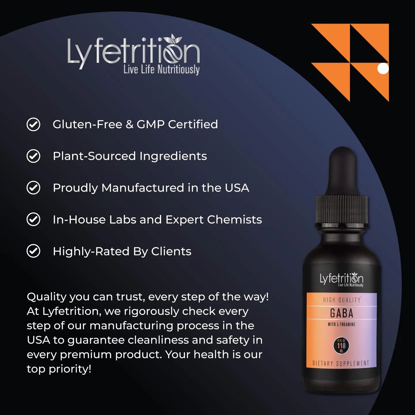 Lyfetrition GABA with L-Theanine, Ginkgo Biloba (Salisburia biloba) Extract, Organic Peruvian MACA Root (Lepidium meyenii) Extract, 118 ml, 4 FL Oz Liquid, 220 Servings, Made in USA, Quick Absorption Lyfetrition buy supplements canada