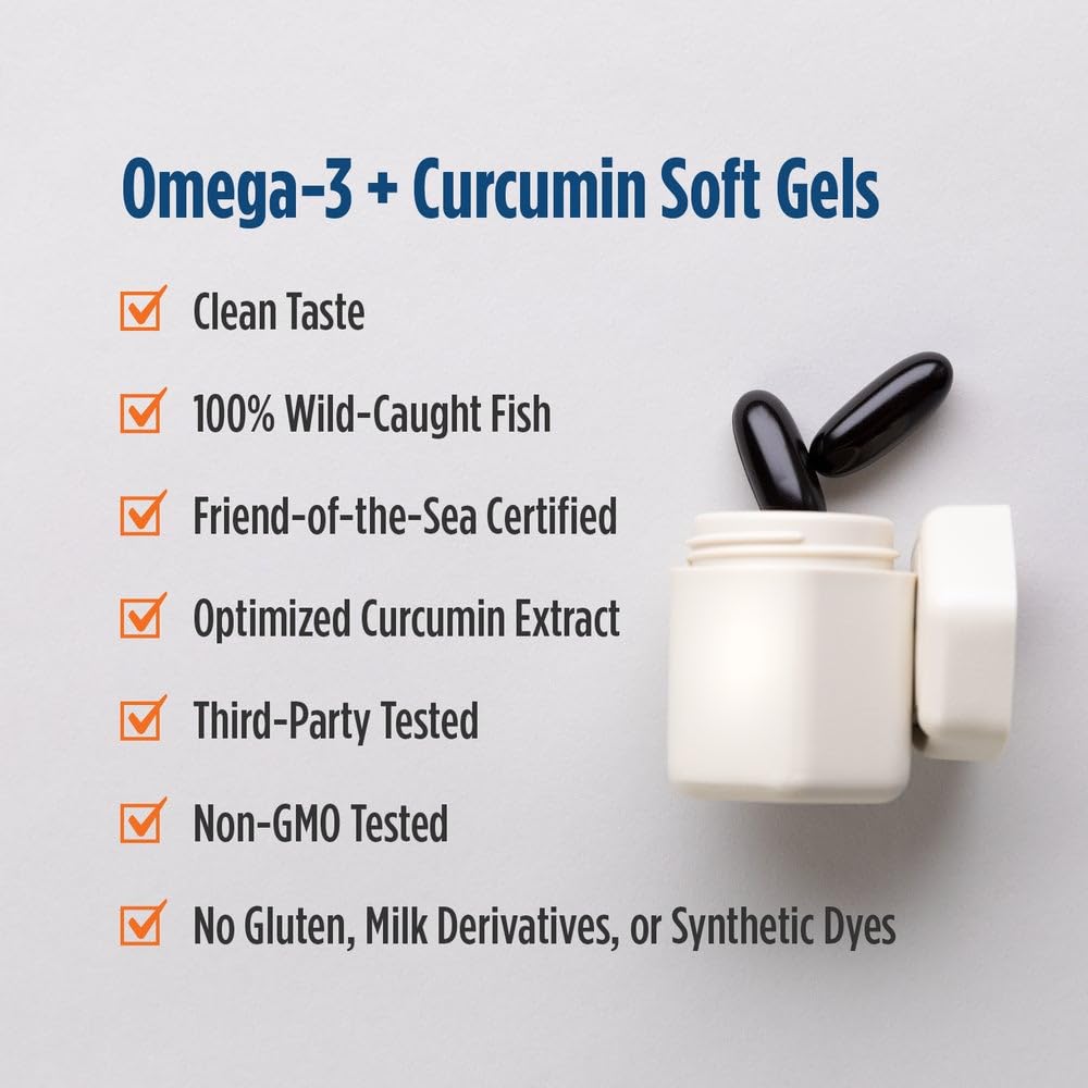 Nordic Naturals Omega Curcumin, Lemon - 60 Soft Gels - 1200 mg Omega-3 + 400 mg Optimized Curcumin - Combats Cellular Stress - Non-GMO - 30 Servings Nordic Naturals buy supplements canada