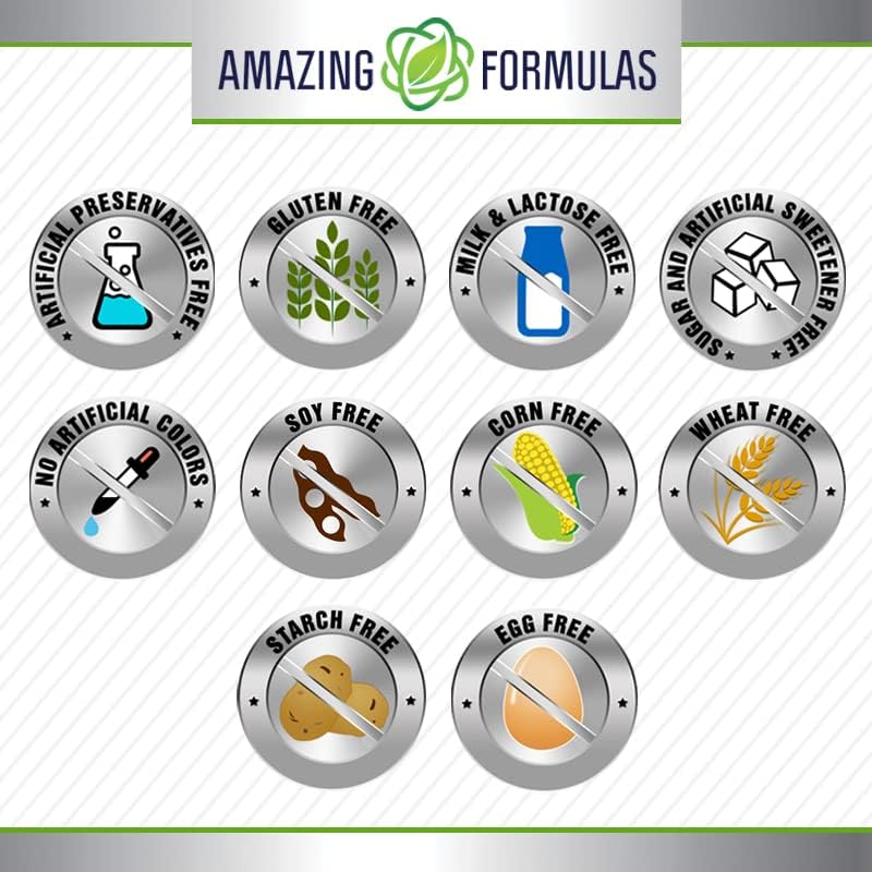 Amazing Formulas Advanced Collagen Supplement | Collagen Type I, II & III with Vitamin C & Hyaluronic | 1600 Mg Per Serving | 90 Capsules | Non-GMO | Gluten-Free | Made in USA Amazing Nutrition buy supplements canada