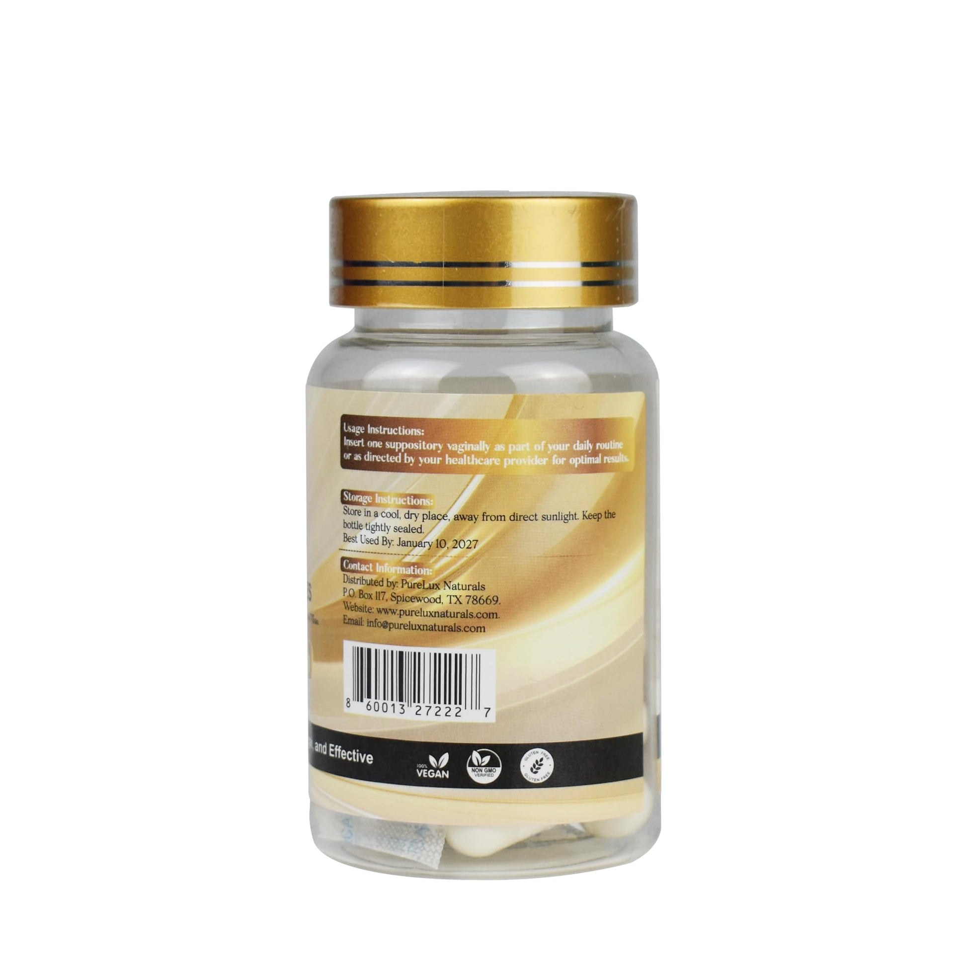 PureLux Boric Acid Feminine Wellness Support 800mg Size 000 30 Count Fragrance-Free Personal Care Formula PureLux Naturals buy supplements canada