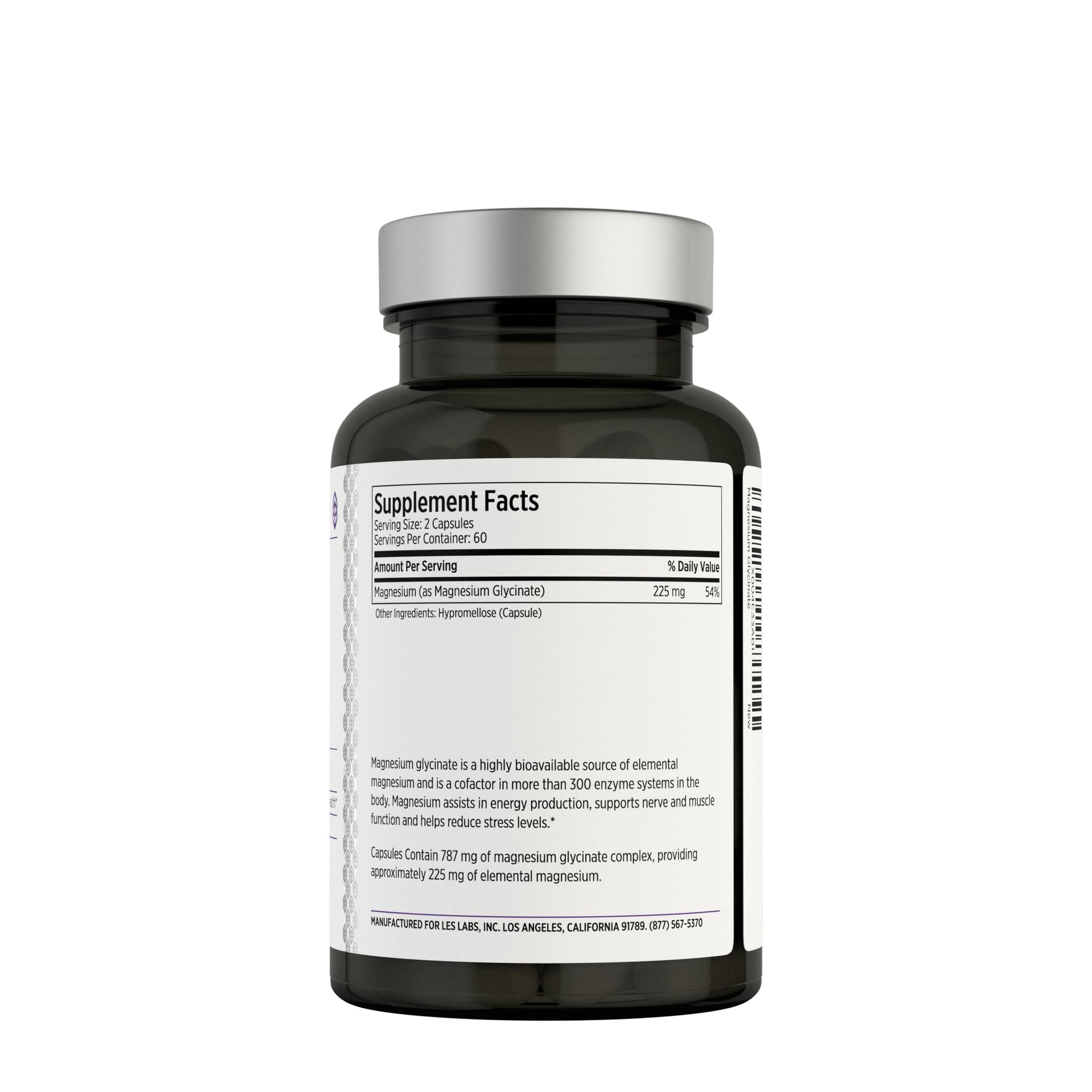LES Labs Magnesium Glycinate – Supports Restful Sleep, Heart Health, Stress Relief, Metabolism, Nerve & Muscle Function, Gentle on The Digestive System – Non-GMO Supplement – 120 Capsules LES Labs buy supplements canada