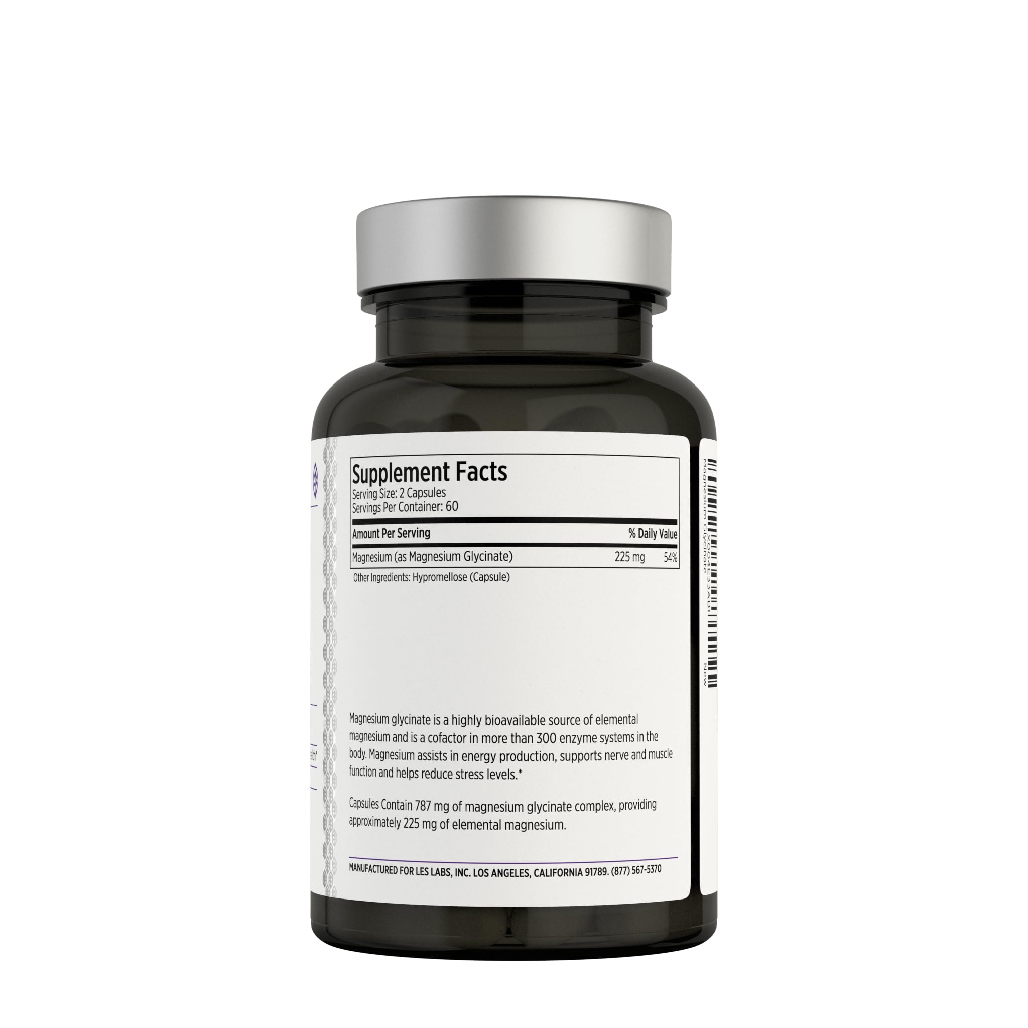LES Labs Magnesium Glycinate – Supports Restful Sleep, Heart Health, Stress Relief, Metabolism, Nerve & Muscle Function, Gentle on The Digestive System – Non-GMO Supplement – 120 Capsules LES Labs buy supplements canada