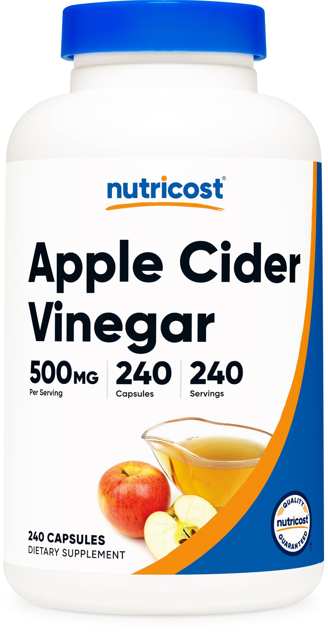Nutricost Apple Cider Vinegar Capsules 500mg, 240 Vegetarian Capsules - Natural, Vegetarian, GMP, Non-GMO and Gluten Free Nutricost buy supplements canada