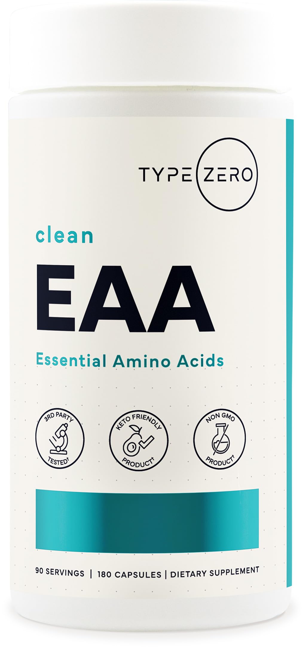 Type Zero Clean EAA Capsules (1,200mg per Serving), Essential Amino Acids Supplement with 9 EAAs, 180 Capsules, 90 Servings Type Zero buy supplements canada