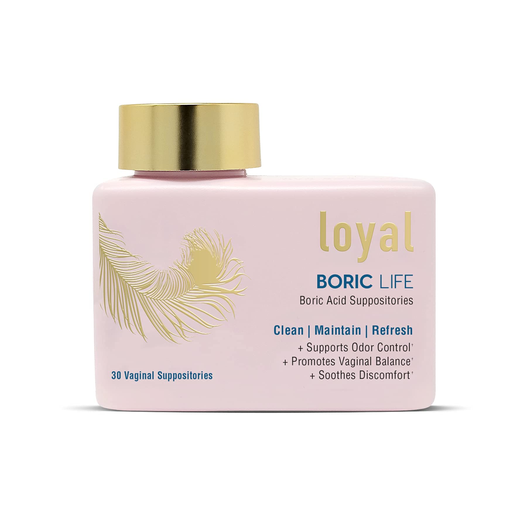Loyal Boric Life - Boric Acid Vaginal Suppositories - 600mg - Supports Odor Control - Promotes Vaginal Loyal buy supplements canada