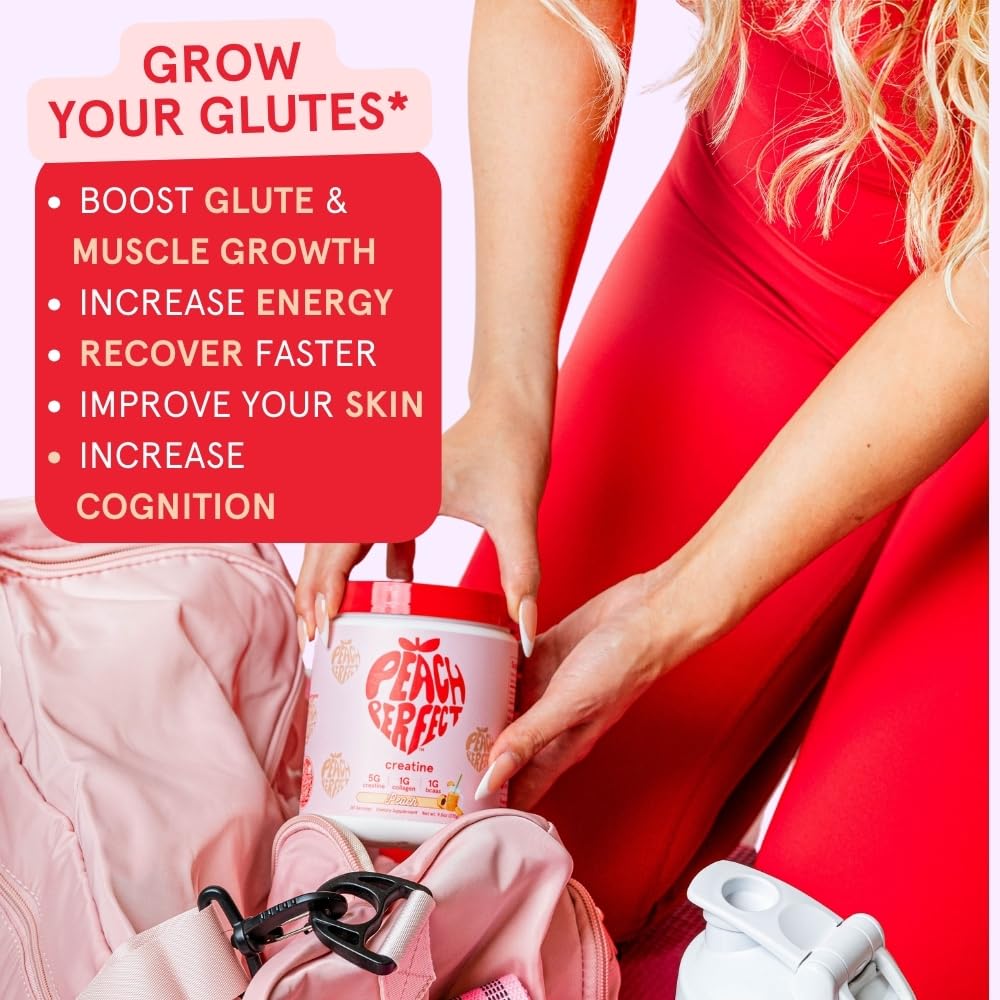 Peach Perfect Creatine Blend for Women – Micronized Creatine Monohydrate with BCAA & Collagen for Glute Strength Support – Pink Lemonade – 30 Servings Peach Perfect buy supplements canada