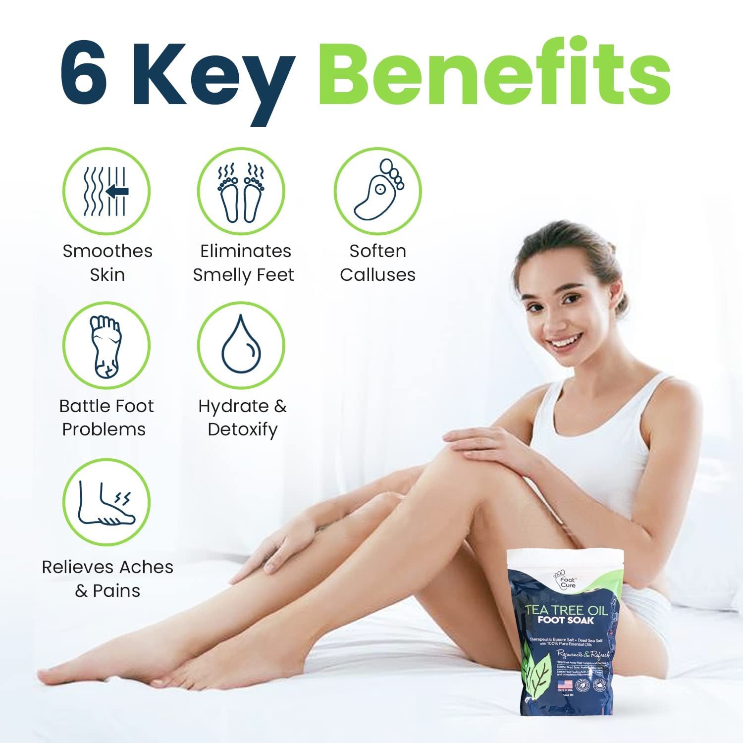 Tea Tree Oil Foot Soak with Epsom Salt - Best Toenail Fungus Treatment, Athletes FOOT CURE buy supplements canada