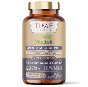 Magtein® Magnesium – 120 Capsules – High Strength 2100mg – Highly Bioavailable Time Health buy supplements canada