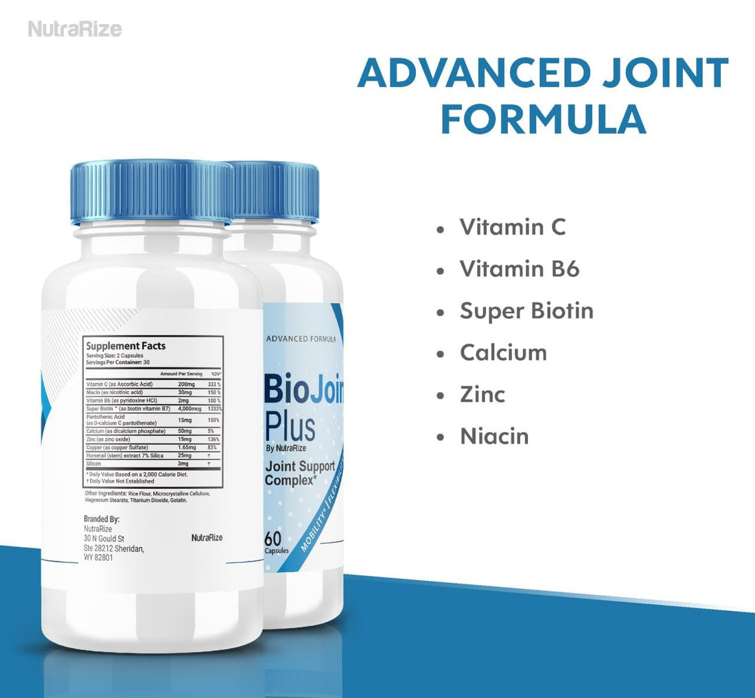 BioJoint Plus - BioJoint Plus Advanced Joint Support Formula, BioJoint Supplement, BioJoint Maximum Strength Pills for Joint Wellness and Mobility, Bio Joint Plus Reviews (60 Capsules) NutraRize buy supplements canada