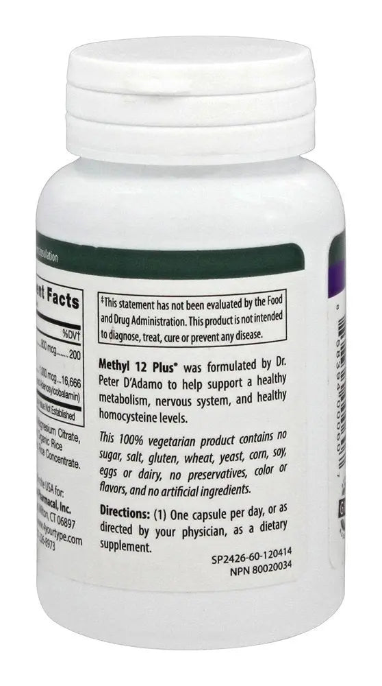 D'Adamo Personalized Nutrition Methyl 12 Plus, 60 Count D'Adamo Personalized Nutrition buy supplements canada