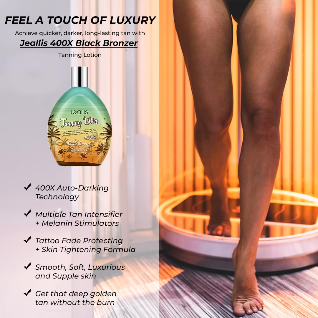 Jeallis Extreme Dark Tanning Lotion Accelerator for Indoor Tanning Beds & Outdoor Sun Tan with Bronzer to Get Dark Fast Tan jeallis buy supplements canada