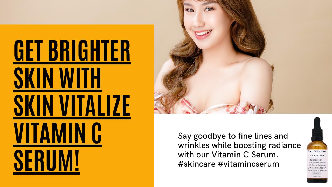 SkinVitalize C E ferulux Vitamin C Serum - 30ml: Advanced Formula for Fighting with Wrinkles Msupps.com buy supplements canada