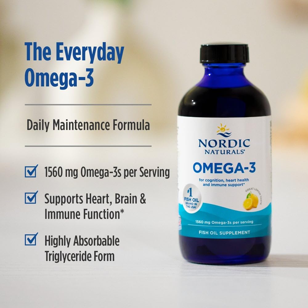 Nordic Naturals Omega-3, Lemon Flavor - 16 oz - 1560 mg Omega-3 - Fish Oil - EPA & DHA - Immune Support, Brain & Heart Health, Optimal Wellness - Non-GMO - 96 Servings Nordic Naturals buy supplements canada