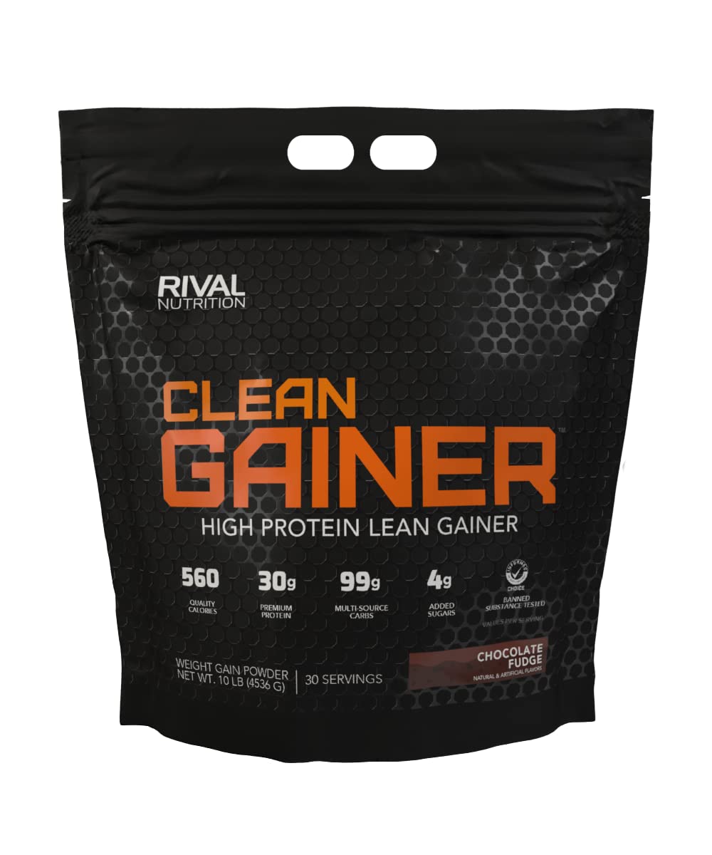 Rivalus Clean Gainer - Chocolate Fudge 10 Pound - Delicious Lean Mass Gainer Rivalus buy supplements canada