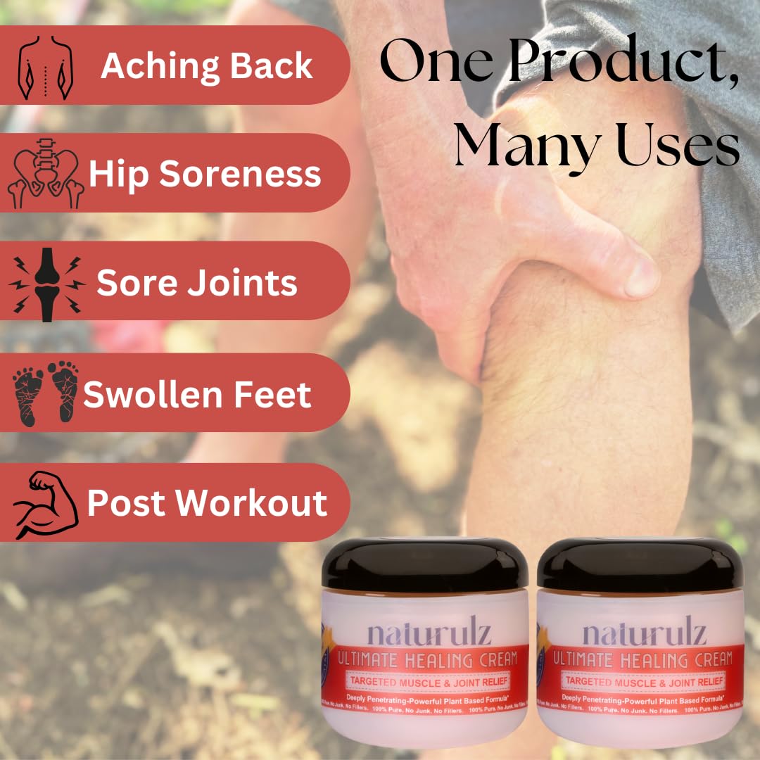 Naturulz Ultimate Healing Cream 4oz Bundle & Save – Plant-Based Topical for Daily Relief of Soreness, Stiffness & Discomfort in Back, Shoulder, Knee, Neck & Foot, Lightweight, Clean Ingredients Naturulz buy supplements canada