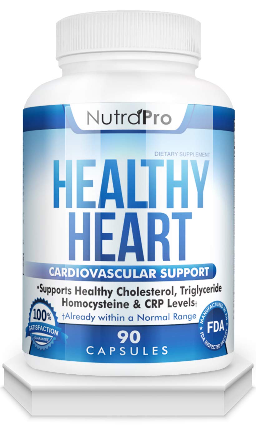 NutraPro Healthy Heart - Heart Health Supplements & Arteries Support .Healthy Cholesterol and Triglyceride. GMP Certified. NutraPro buy supplements canada