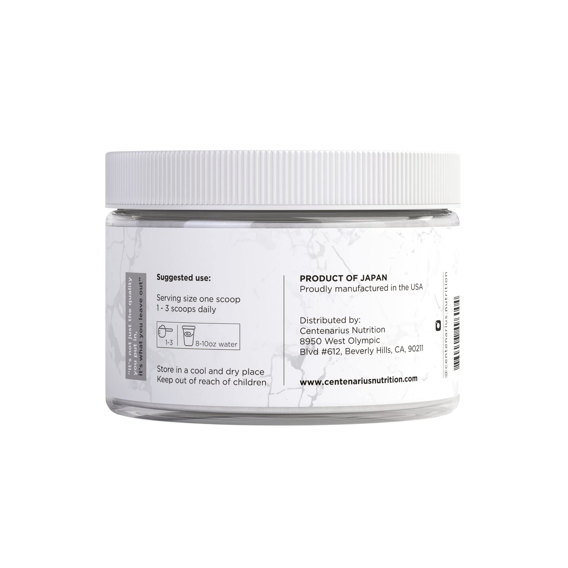 Premium Glycine Powder 250g | Amino Acids Supplement for Post Workout Muscle Recovery, Digestion, Sleep Aid + More - Vegan, Additive-Free Centenarius Nutrition buy supplements canada