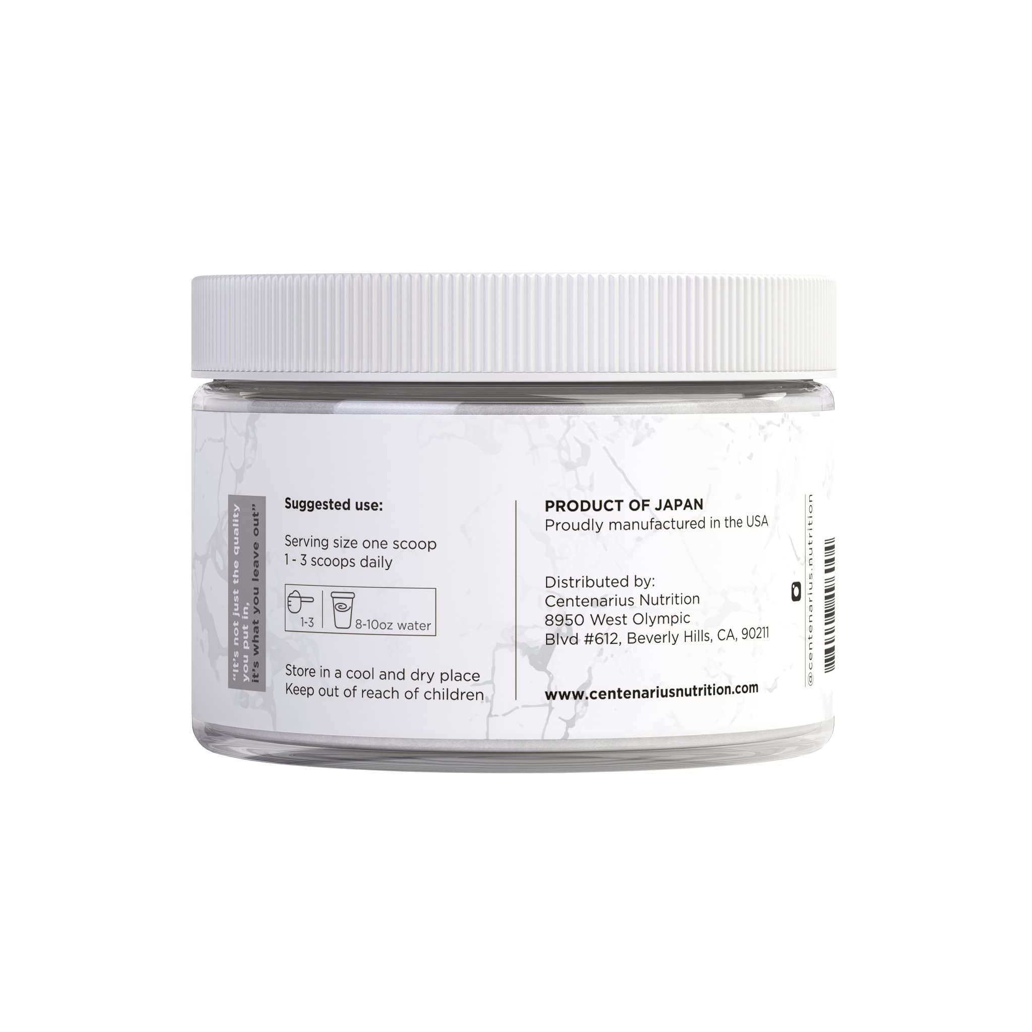 Premium Glycine Powder 250g | Amino Acids Supplement for Post Workout Muscle Recovery, Digestion, Sleep Aid + More - Vegan, Additive-Free Centenarius Nutrition buy supplements canada
