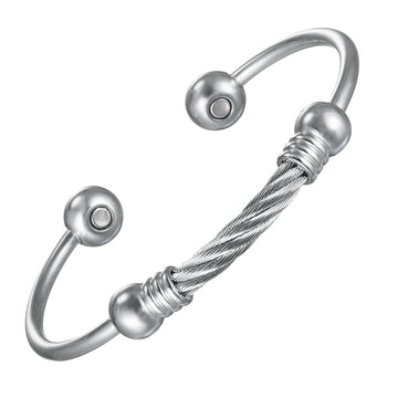 EnerMagiX Magnetic Bracelet for Women for Arthritis and Joint,Twisted Cable Stainless Steel Bangle EnerMagiX buy supplements canada