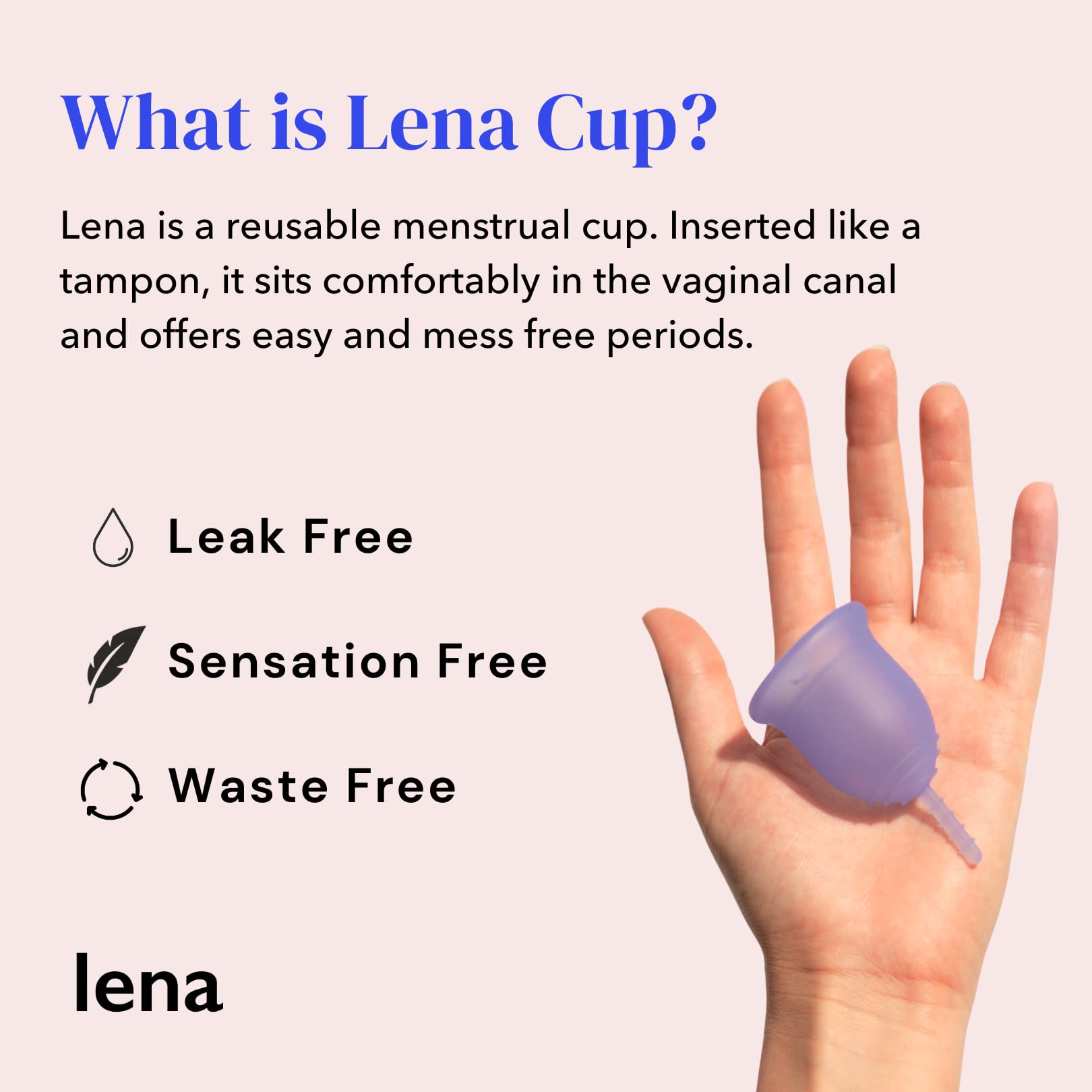 Lena Sensitive Menstrual Cup | Reusable Beginner Period Cup | Wear for 12 Hours Lena buy supplements canada