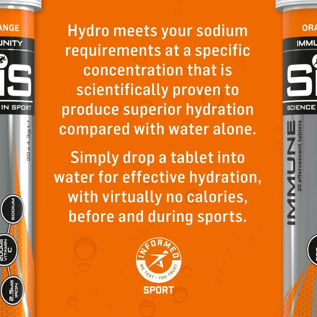 Science In Sport Hydro Hydration Tablets, Gluten-Free, Zero Sugar, Orange Flavour Plus Science in Sport buy supplements canada