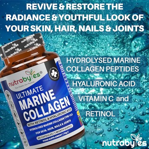 High Strength Marine Collagen with Hyaluronic Acid, Retinol and Vitamin C NUTRABYTES buy supplements canada