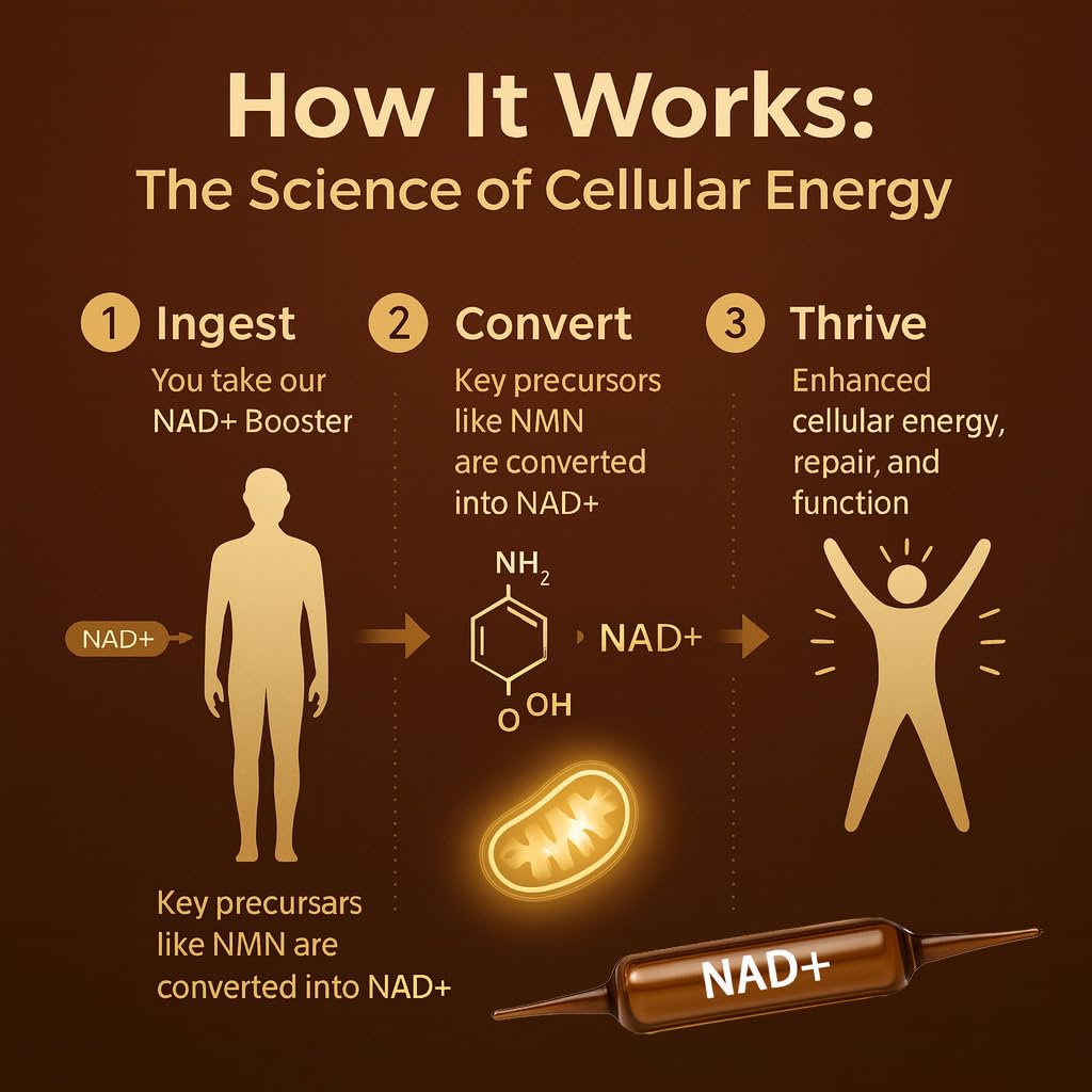 NAD Advanced Cellular Renewal - 1200mg NAD Supplement for Skin Aging Support Energy & Focus - 10 Vials (1) ARSYCHLL buy supplements canada