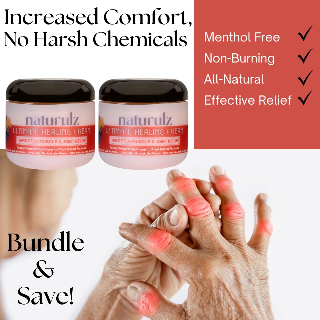 Naturulz Ultimate Healing Cream 4oz Bundle & Save – Plant-Based Topical for Daily Relief of Soreness, Stiffness & Discomfort in Back, Shoulder, Knee, Neck & Foot, Lightweight, Clean Ingredients Naturulz buy supplements canada