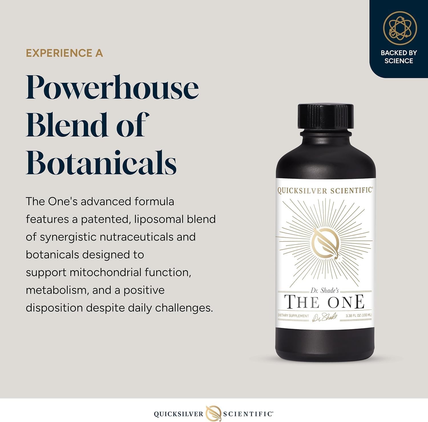 Quicksilver Scientific The ONE Mitochondrial Elixir - Mitochondria Supplement to Support Cellular Health with Phosphatidylcholine, Resveratrol, Reishi Mushroom & CoQ10 Liquid (3.38 Fl oz / 100ml) Quicksilver Scientific buy supplements canada
