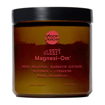Moon Juice Sleepy Magnesi-Om - Sleep Supplement Powder with Magnesium Glycinate, L-Theanine & Plant-Based Melatonin, Sugar-Free Bedtime Drink Mix for Deep Sleep w/o Grogginess, Cherry, 35 Servings Moon Juice buy supplements canada