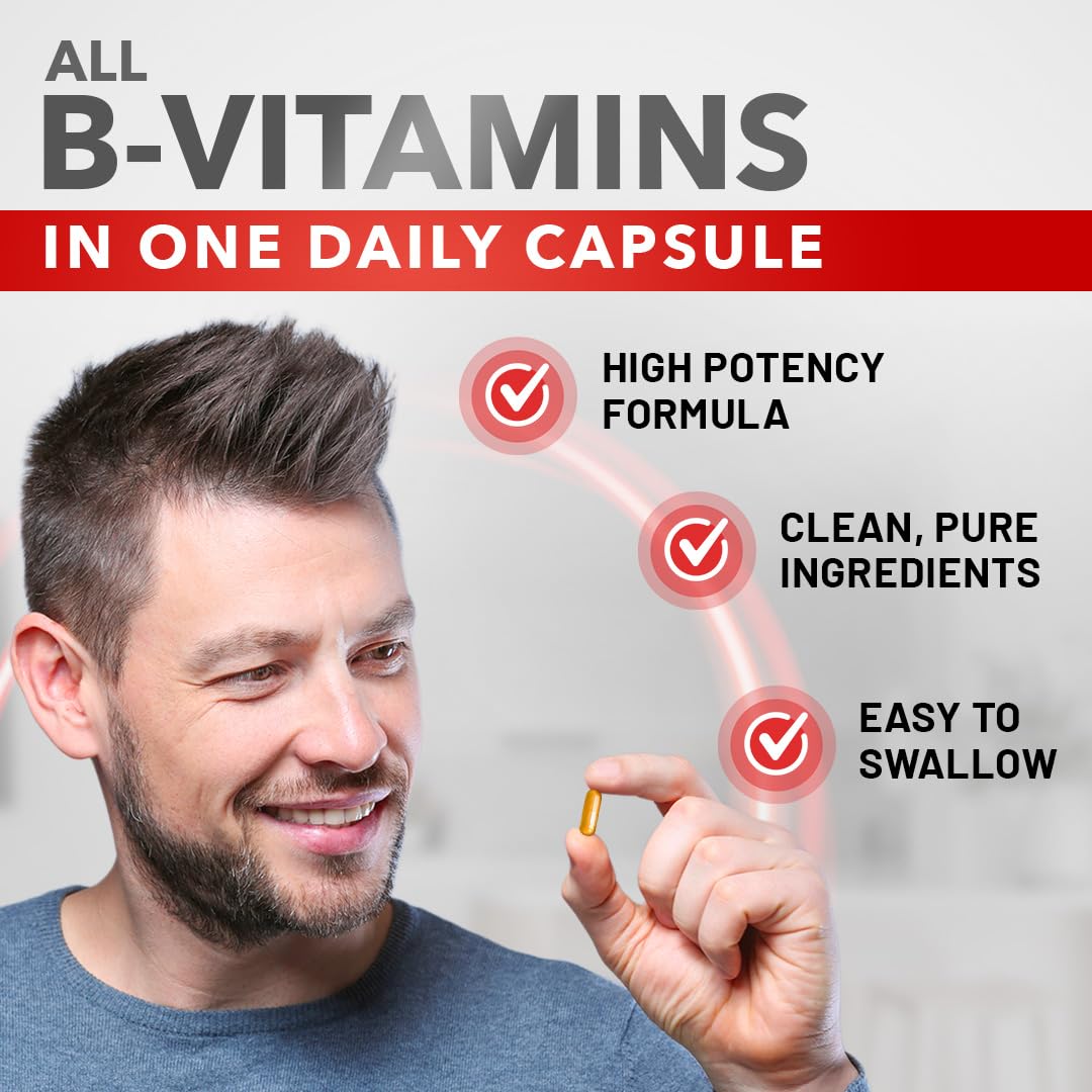 Divine Bounty Super B Complex Vitamins - All B Vitamins Including B12, B1, B2, B3, B5, B6, B7, B9, Folic Acid - Vitamin B Supplement Divine Bounty buy supplements canada