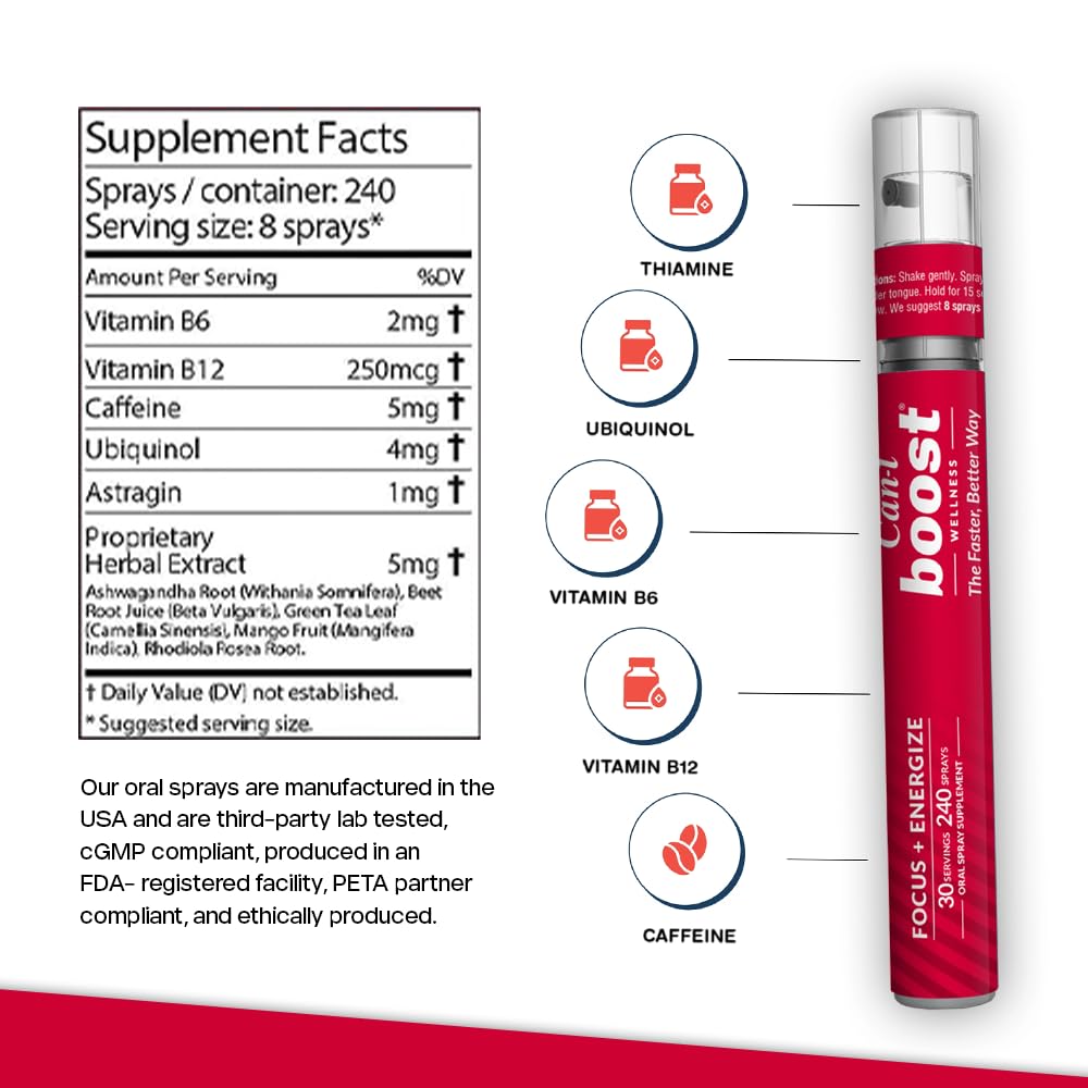Brain Supplement Booster for Focus & Attention Fast-Acting Oral Spray, Energy for Kids Cani Brands Feel Amazing buy supplements canada