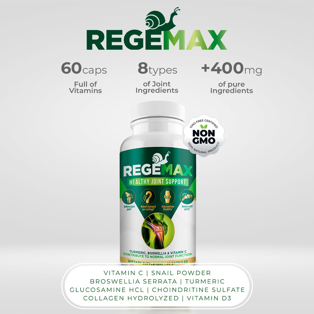 AURA VITAMINS REGEMAX regenerates and Helps Alleviate Joint discomfort Supplement, Snail Protein, Boswellia Serrata, and Turmeric – 60 Caps. (2) AURA VITAMINS buy supplements canada