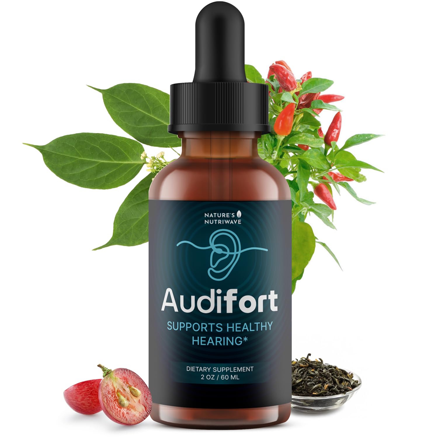 Nature’s NutriWave Audifort Drops – Herbal Liquid Supplement with Grape Seed & Panax Ginseng – Non-GMO, Easy-to-Take, Made in the USA – 60 Servings, 1 Month Supply Nature’s NutriWave buy supplements canada