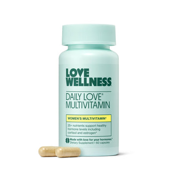 Love Wellness Daily Love Multivitamin for Women | Supports Energy, Cortisol, Immune Health, Stress Relief, & PMS | Complete with Vitamin D, C, Iron, Calcium, Zinc, & Biotin, Magnesium | 60 Count Love Wellness buy supplements canada