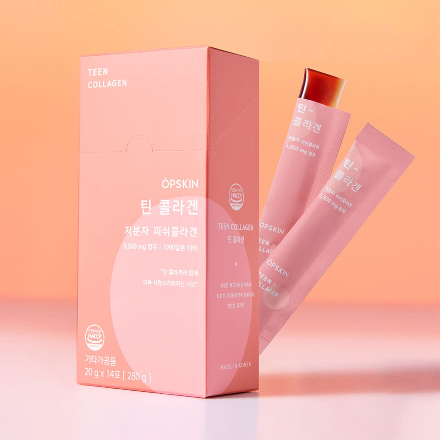 OPSKIN Teen Collagen 14 Pieces, Hydrolysed Marine Collagen Jelly, Grapefruit Flavour Gummy Sticks OPSKIN buy supplements canada