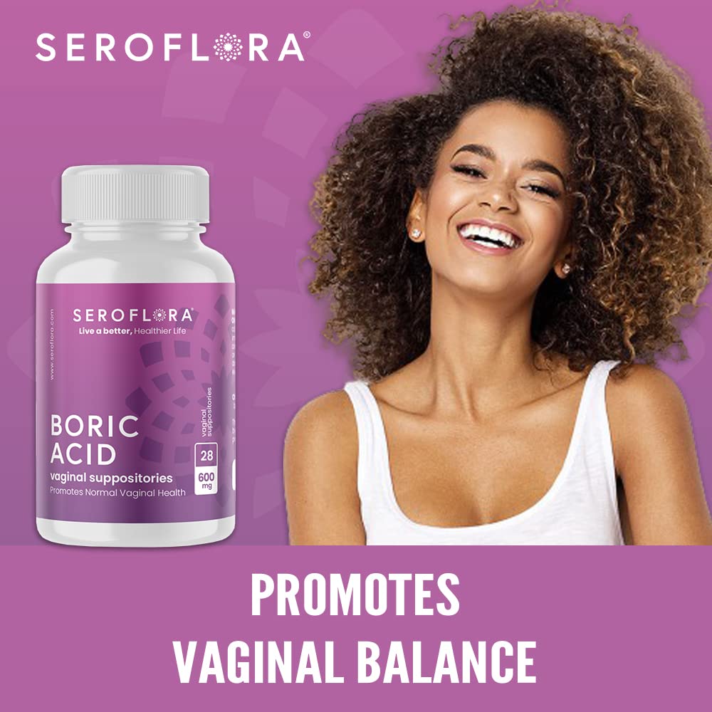 Seroflora Boric Acid Vaginal Suppositories 600 mg 28 Capsules - Boric Acid Pills for Women Seroflora buy supplements canada