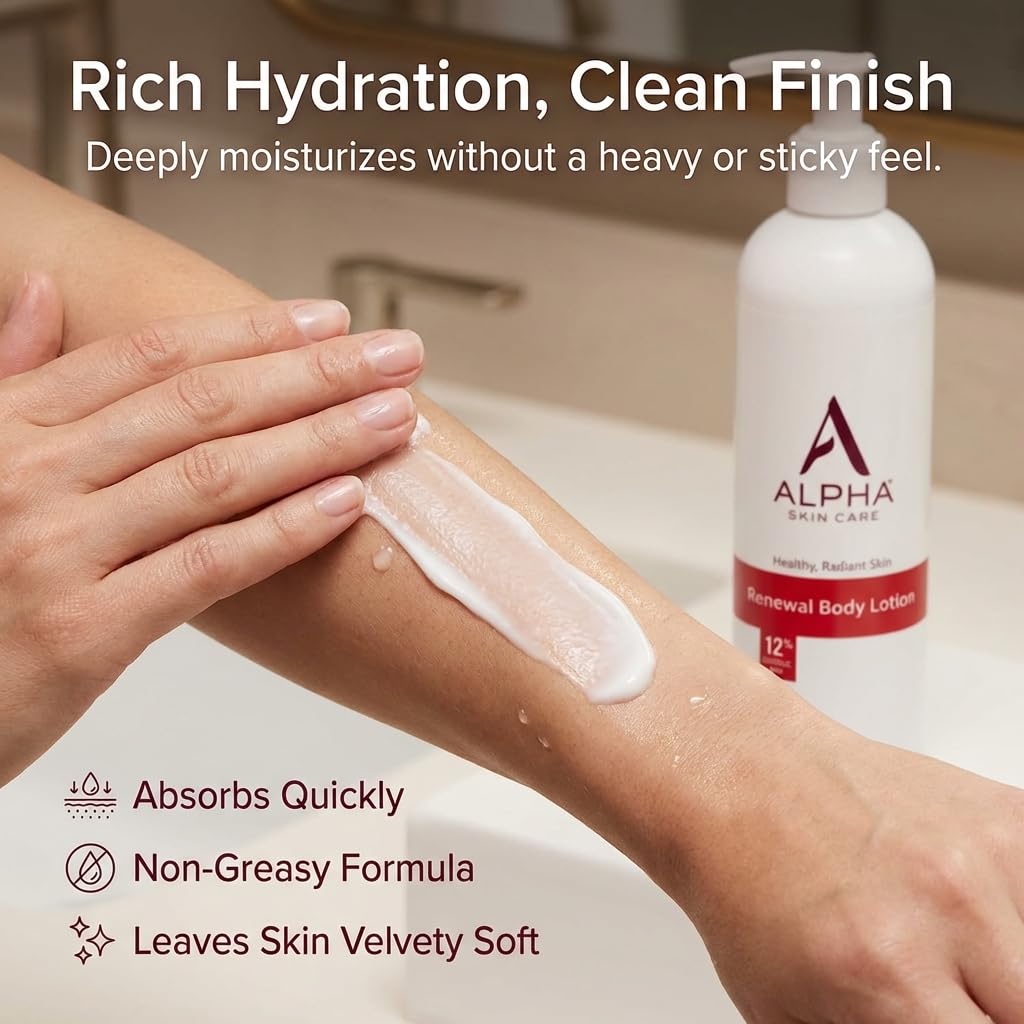 Alpha Skin Care Revitalizing Body Lotion, 12% Glycolic AHA, Simple & Effective Daily Moisturizer with Alpha Hydroxy Acid Alpha buy supplements canada