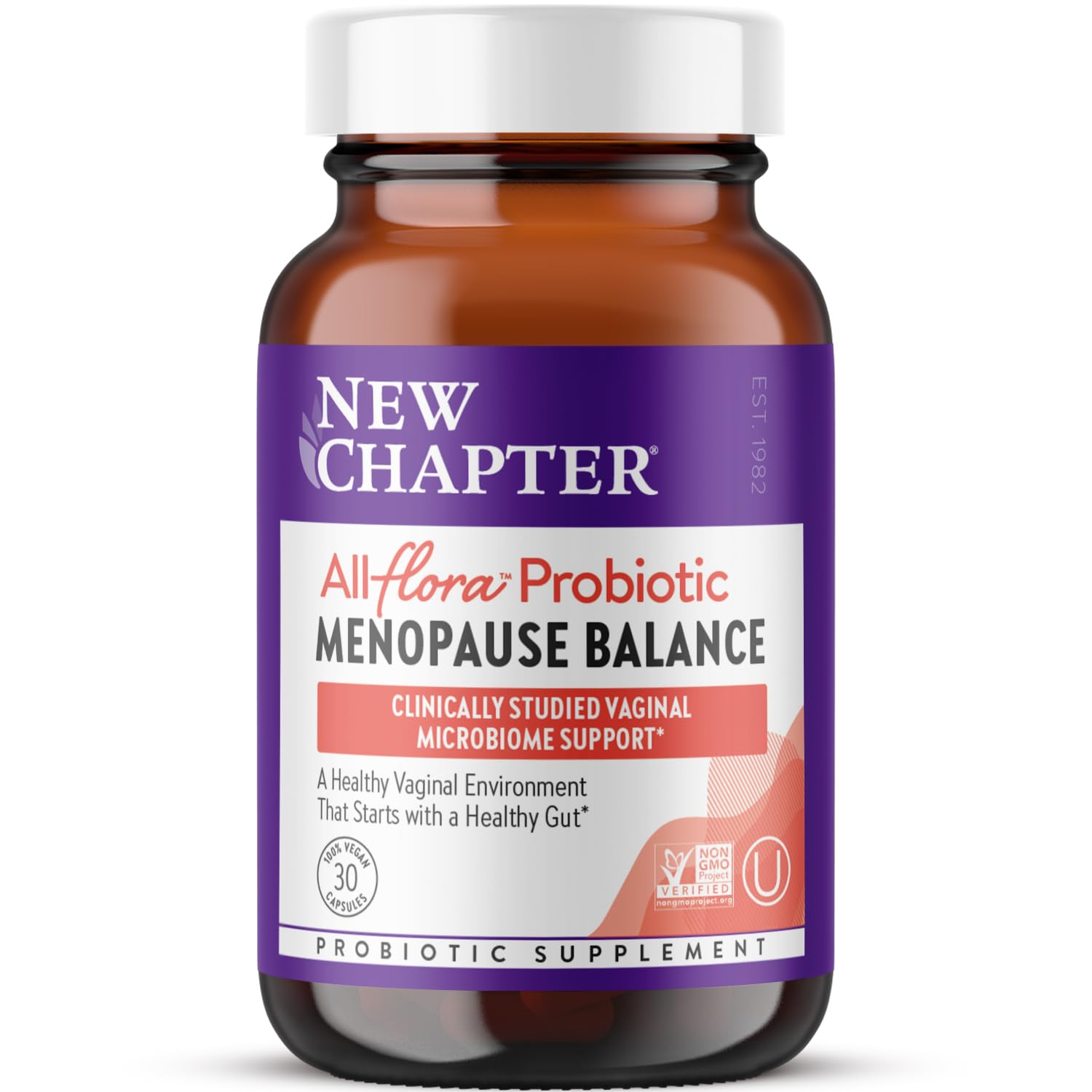 New Chapter All-Flora Probiotic Menopause Balance, Ultra-Concentrated Probiotics for Women with Black Cohosh for Menopause Hot Flashes, 100% Vegan, 30 Vegan Capsules New Chapter buy supplements canada