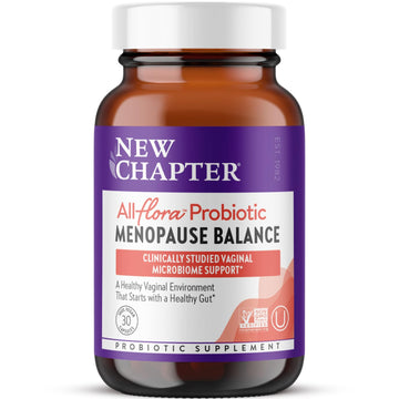 New Chapter All-Flora Probiotic Menopause Balance, Ultra-Concentrated Probiotics for Women with Black Cohosh for Menopause Hot Flashes, 100% Vegan, 30 Vegan Capsules New Chapter buy supplements canada