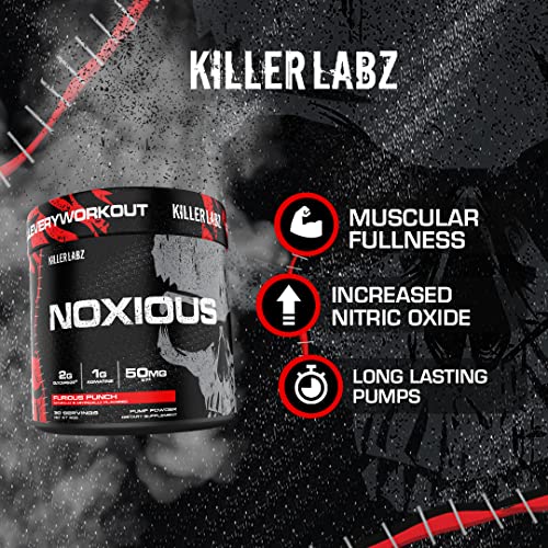 Noxious Extreme Nitric Oxide Booster Pump Pre-Workout Powder | Endurance and Muscle KILLER LABZ buy supplements canada