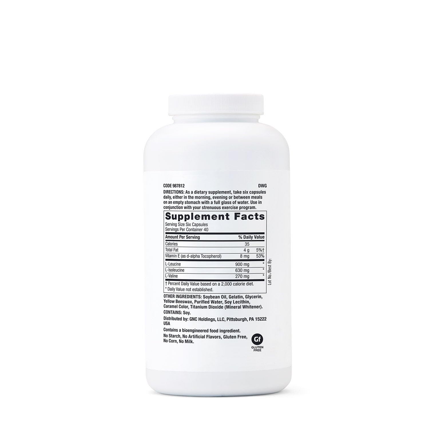 GNC Pro Performance BCAA 1.8g, 3rd Party Tested Supplement for Men & Women, Branched Chain Amino Acids, Essential Amino Acids Supports Muscle Protein Synthesis, 240 Softgels, 40 SVG GNC buy supplements canada