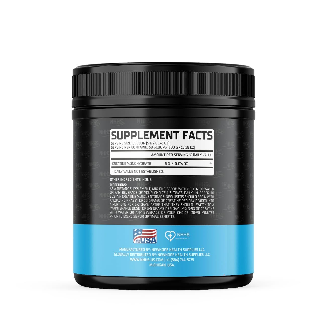 NHHS Micronized Creatine Monohydrate – Supports Strength & Muscle Performance | Ultra-Pure, Unflavored, 60 Servings, 300 Grams – Made in USA, Gluten-Free, Non-GMO NHHS buy supplements canada