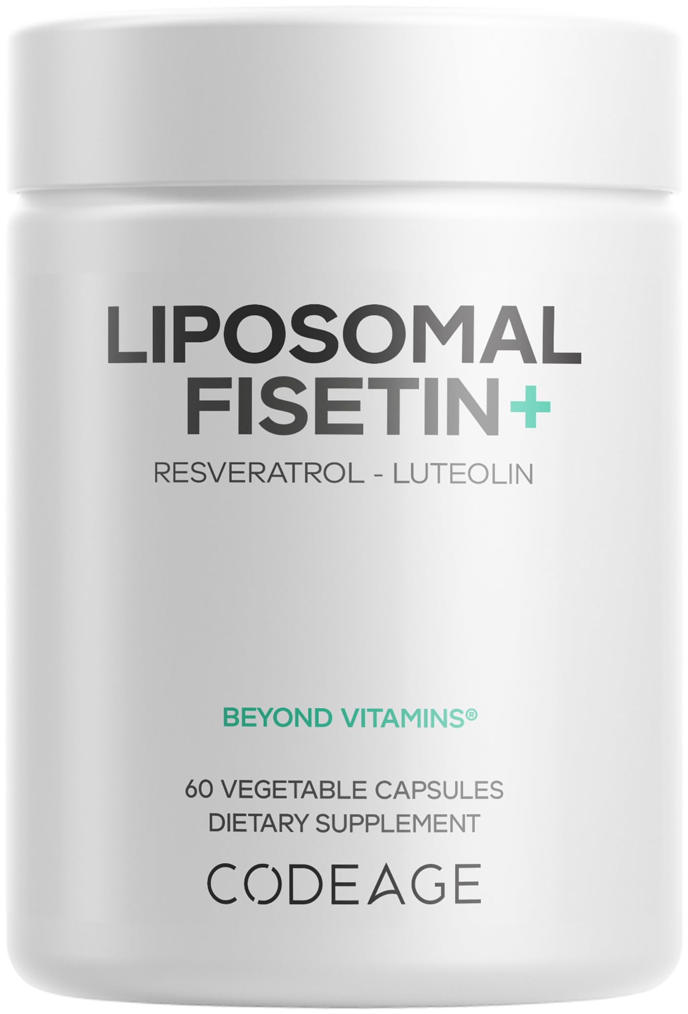 Codeage Liposomal Fisetin Supplement - Fisetin 500 mg - Resveratrol from Japanese Knotweed Extract Polyphenol, Luteolin Sophora Japonica Flavonoid, Liposomal Delivery - Vegan, Non-GMO - 60 Capsules Codeage buy supplements canada