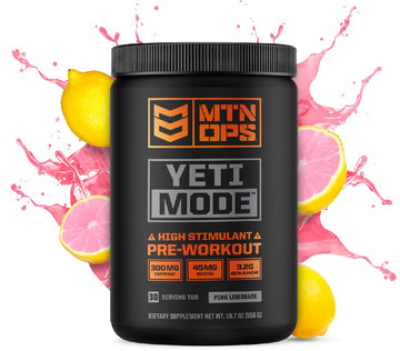 MTN OPS Yeti Mode Pre-Workout Powder - Explosive High-Stimulant with 300mg Caffeine MTN OPS buy supplements canada