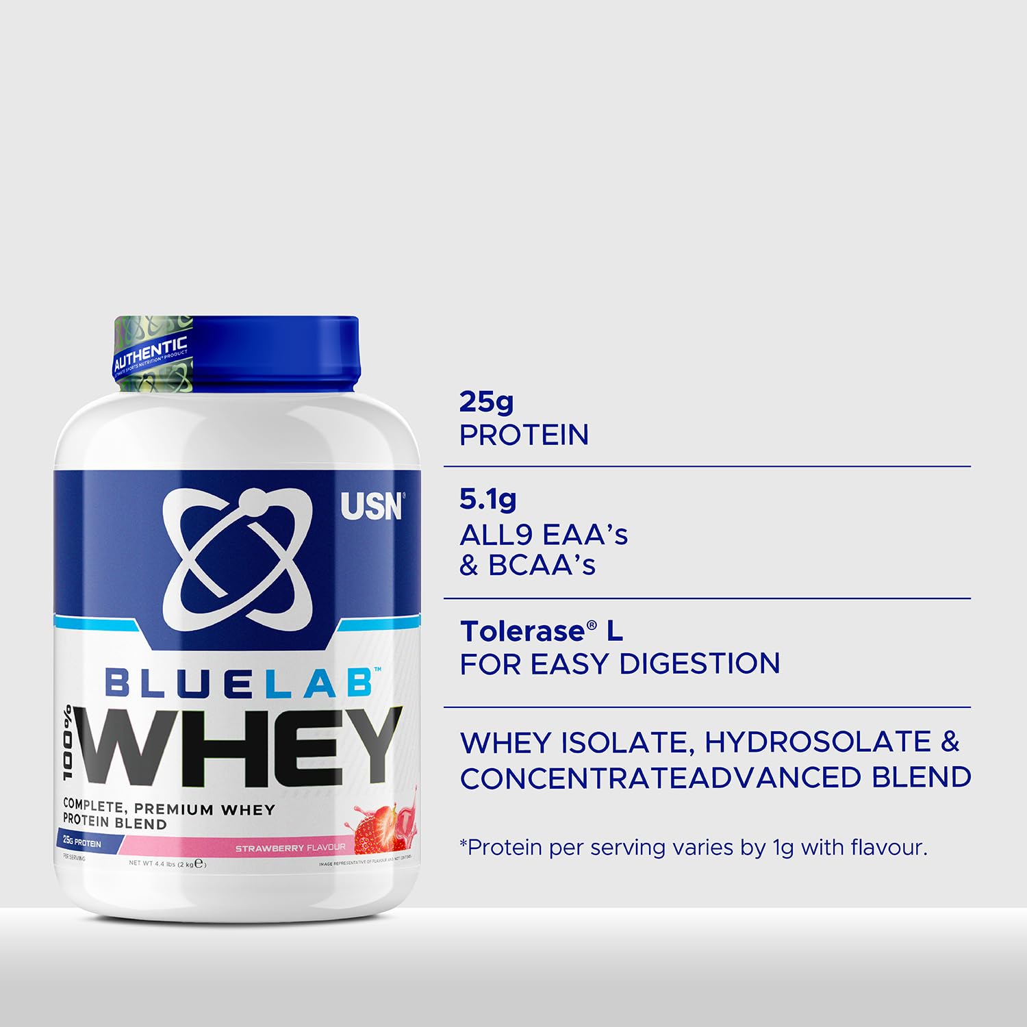USN Blue Lab Whey Protein Powder: Strawberry - Whey Protein 908g - Post-Workout - Whey Isolate USN buy supplements canada