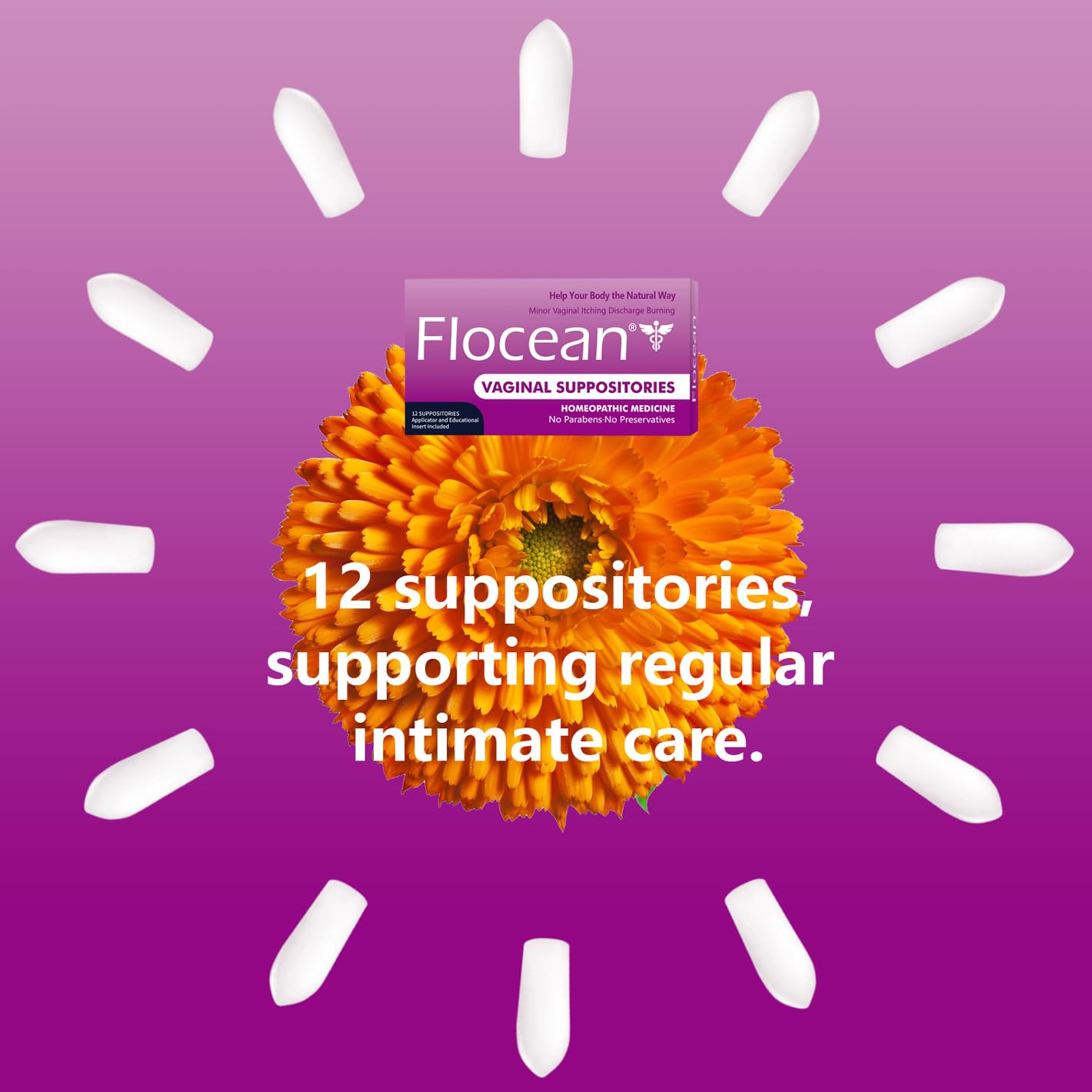 Calendula Vaginal Suppositories for Women - Herbal Alternative to Boric Acid Suppositories, Supports pH Balance, Odor Control & Itching Relief, Paraben-Free & Preservative-Free, 12 Count ciwoll buy supplements canada
