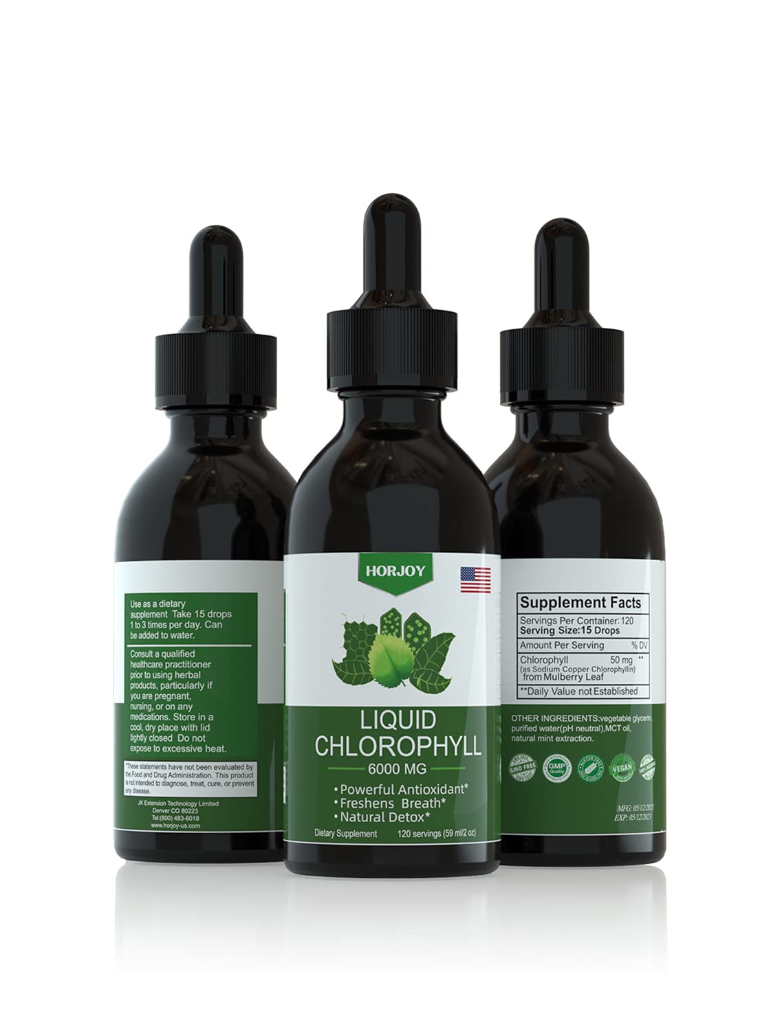 Chlorophyll Liquid Drops - 100% Natural Energy Booster and Immune Support - Internal Horjoy buy supplements canada